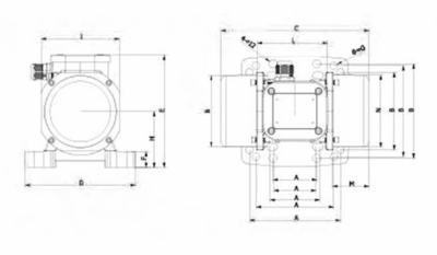Dimensiuni motor vibrator curent continuu 200DC12V aLL industriaL Dimensiuni motor vibrator curent continuu 200DC12V aLL industriaL