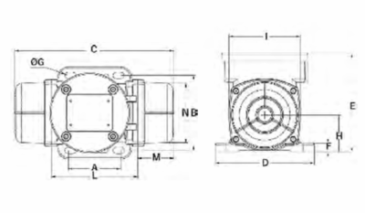 Dimensiuni motor vibrator curent continuu 50DC24V aLL industriaL Dimensiuni motor vibrator curent continuu 50DC24V aLL industriaL