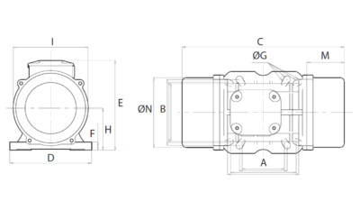 Motor vibrator monofazat MVE 300/3M OLI Motor vibrator monofazat MVE 300/3M OLI