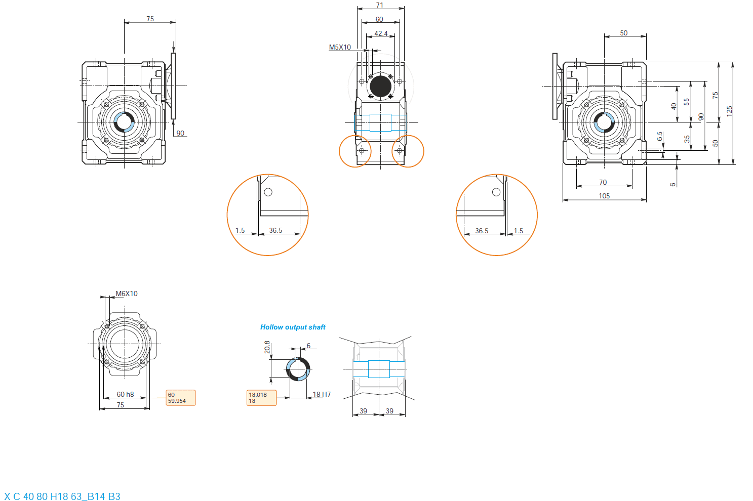 Reductor-melcat-40-i7.5-63B14-H18-1 Reductor melcat 40 i7 5 63B14 H18 1
