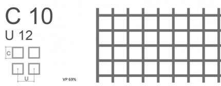 Tabla perforata inox 1-1000-2000mm C10 U12