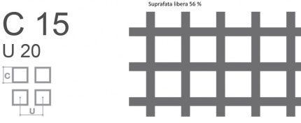 Tabla perforata otel 2-1000-2000mm C15 U20