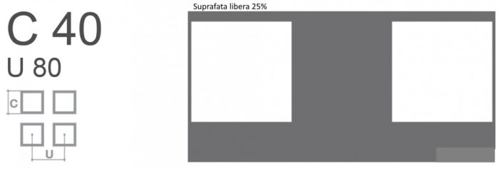 Tabla perforata otel 2-1000-2000mm C40 U80 - tabla perforata otel 2x1000x2000mm c40 u8014693