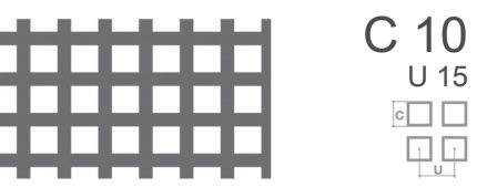 Tabla perforata zincata 2-1500-3000mm C10 U15