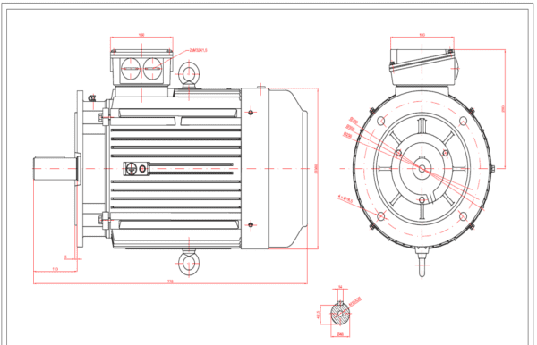 Motor electric trifazat 11kw 1400rpm 160 B5 1