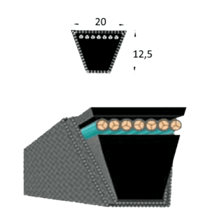 Cumpara Curea trapezoidala clasica 20x12.5x6000mm Li. Vezi oferta All Industrial